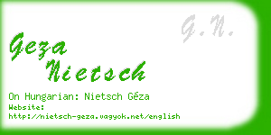 geza nietsch business card