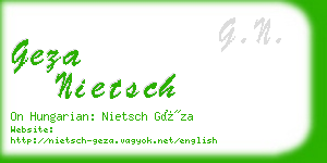 geza nietsch business card